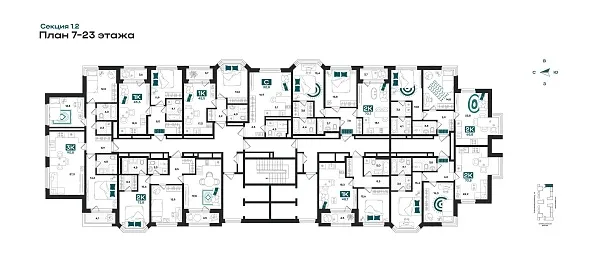 Количество комнат: 3,  90.8 кв.м.