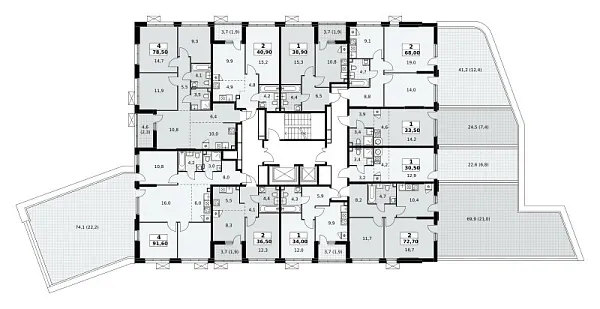 Количество комнат: 4,  91.6 кв.м.
