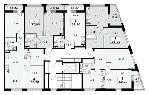 Количество комнат: 1,  23.9 кв.м.
