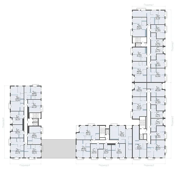 Количество комнат: 3,  79.53 кв.м.