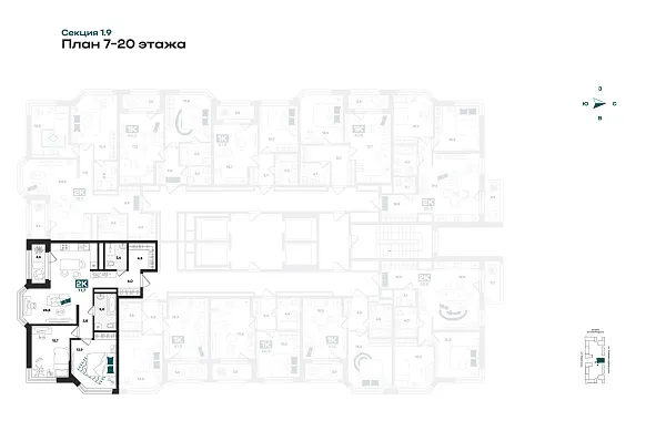 Количество комнат: 2,  77.7 кв.м.