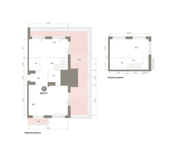 Количество комнат: 2,  161.97 кв.м.