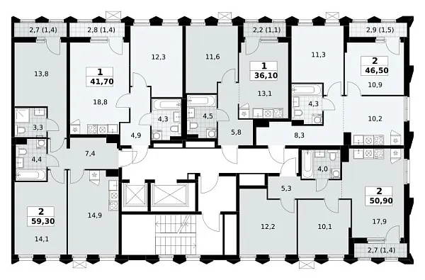 Количество комнат: 1,  36.1 кв.м.
