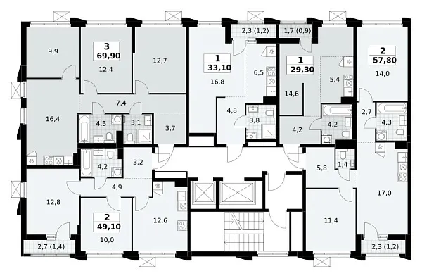 Количество комнат: 1,  33.1 кв.м.