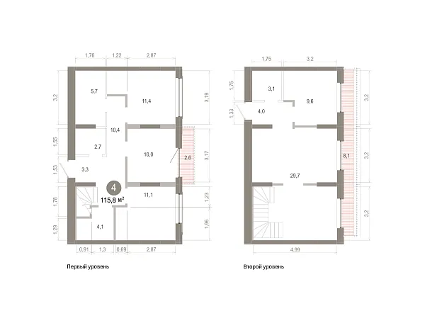 Количество комнат: 4,  115.76 кв.м.