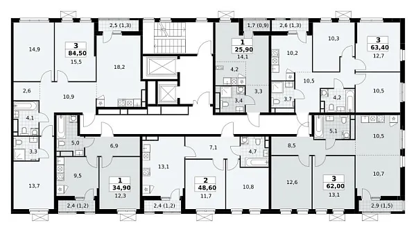 Количество комнат: 1,  25.9 кв.м.