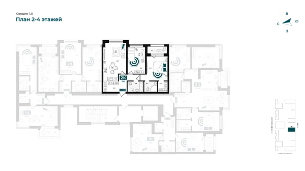 Количество комнат: 2,  74.1 кв.м.