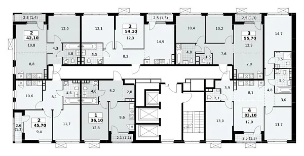 Количество комнат: 4,  83.1 кв.м.