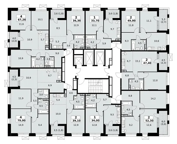 Количество комнат: 1,  33.7 кв.м.