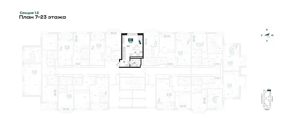 Количество комнат: Студия,  30.8 кв.м.