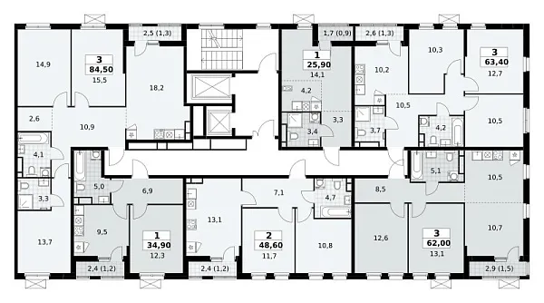 Количество комнат: 1,  25.9 кв.м.