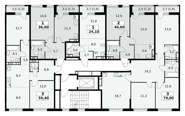 Количество комнат: 1,  24.1 кв.м.