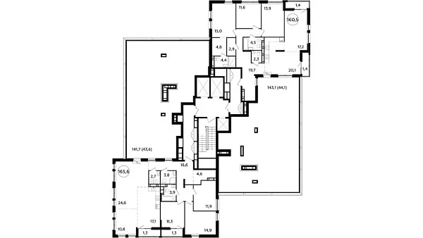 Количество комнат: 4,  166.2 кв.м.