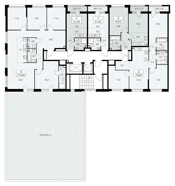 Количество комнат: 5,  174.9 кв.м.
