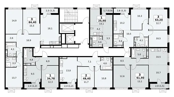 Количество комнат: 1,  25.9 кв.м.
