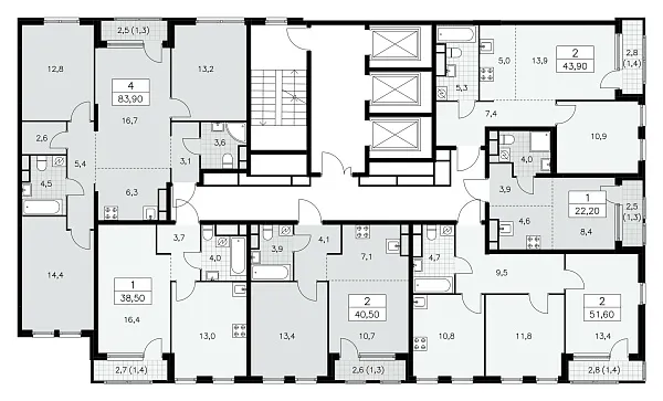 Количество комнат: 1,  22.2 кв.м.
