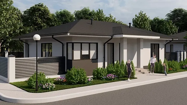 Коттедж, 100 кв.м.,  (участок 6)