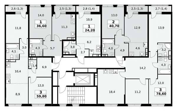Количество комнат: 1,  36.6 кв.м.