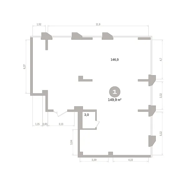 Количество комнат: 3,  149.89 кв.м.