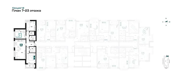 Количество комнат: 3,  90.8 кв.м.