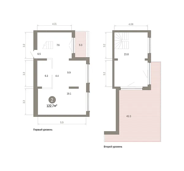 Количество комнат: 2,  122.71 кв.м.