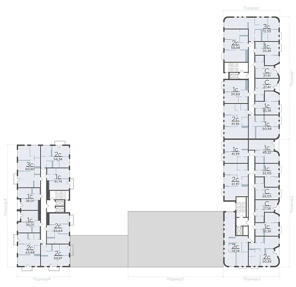 Количество комнат: 1,  41.74 кв.м.