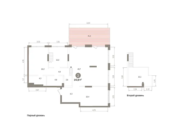 Количество комнат: 3,  143.81 кв.м.