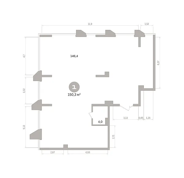 Количество комнат: 3,  150.32 кв.м.