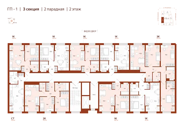 Количество комнат: 1,  33.43 кв.м.