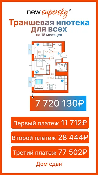 Количество комнат: 2,  58.1 кв.м.