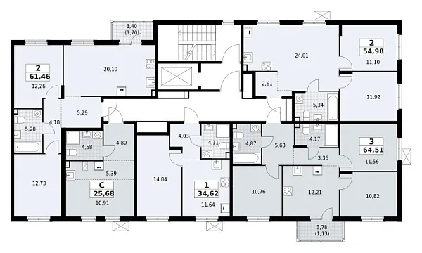 Количество комнат: 1,  25.68 кв.м.