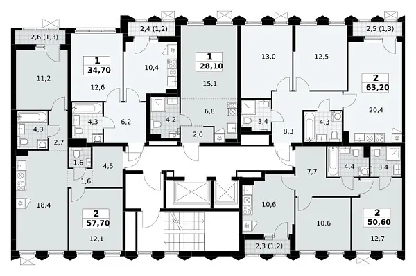 Количество комнат: 1,  28.1 кв.м.