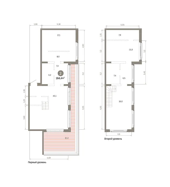 Количество комнат: 2,  164.37 кв.м.