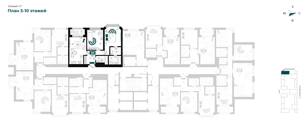 Количество комнат: 2,  69.7 кв.м.