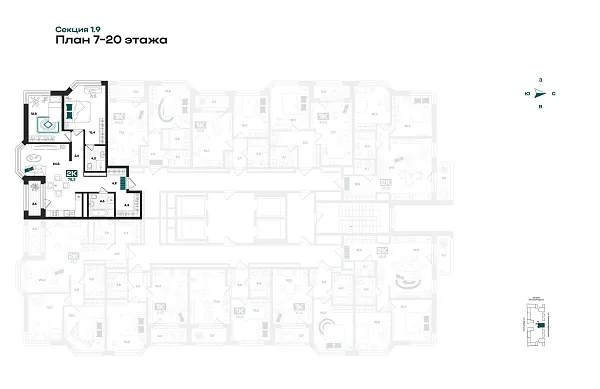 Количество комнат: 2,  78.3 кв.м.
