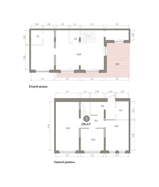 Количество комнат: 2,  139.37 кв.м.