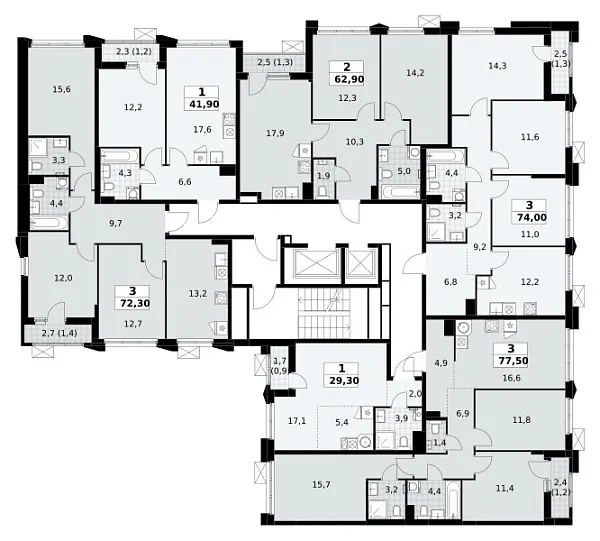 Количество комнат: 1,  29.3 кв.м.