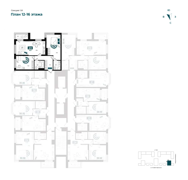 Количество комнат: 2,  76.7 кв.м.
