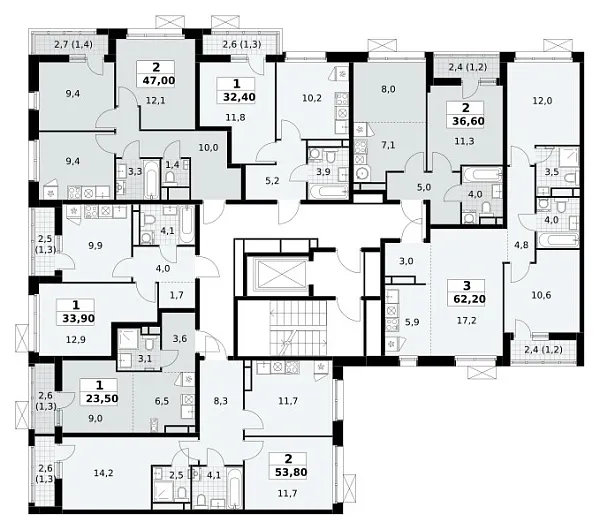 Количество комнат: 1,  32.4 кв.м.