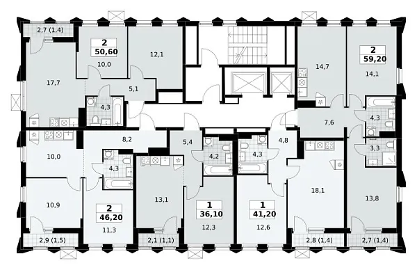 Количество комнат: 1,  36.1 кв.м.