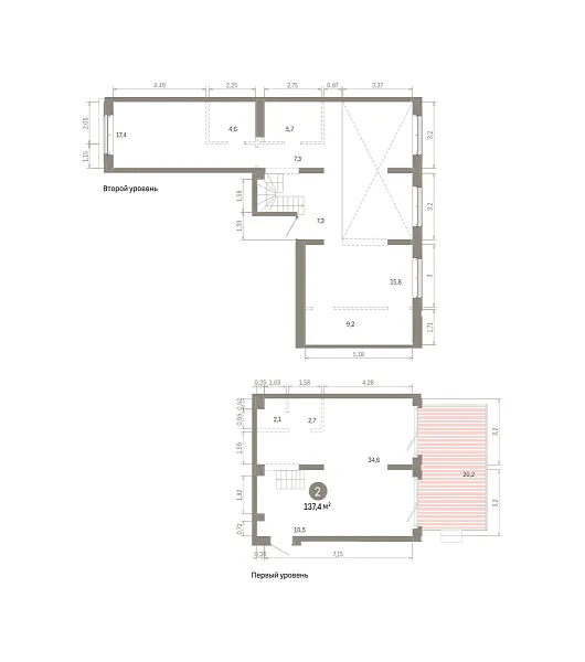 Количество комнат: 2,  137.38 кв.м.