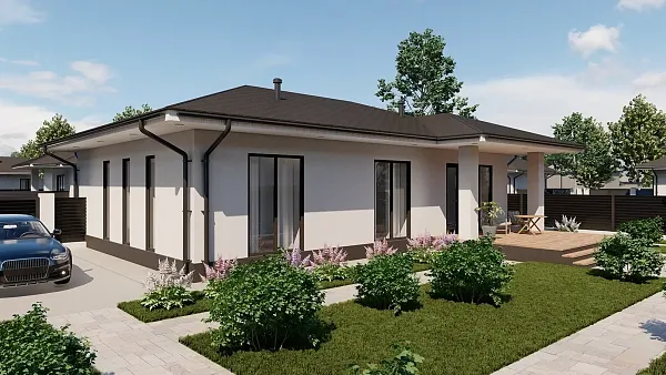 Коттедж, 100 кв.м.,  (участок 6)