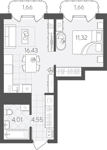 Новая 
  м² на / этаже в ЖК «» в городе Тюмень 