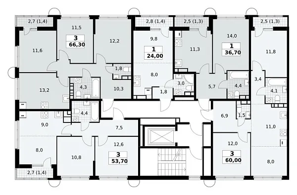 Количество комнат: 1,  36.7 кв.м.