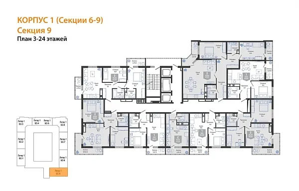Количество комнат: 2,  60.1 кв.м.