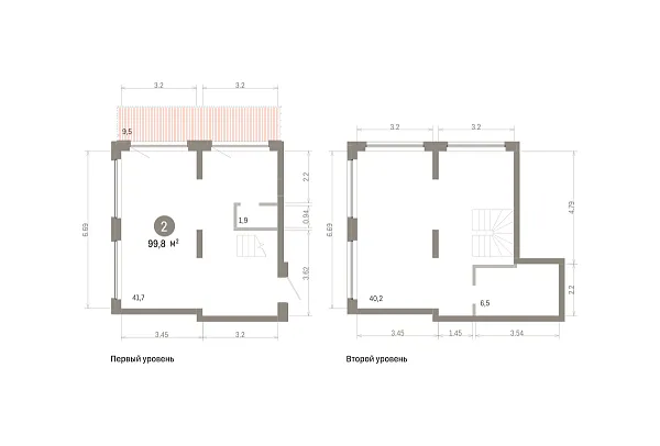 Количество комнат: 2,  99.8 кв.м.
