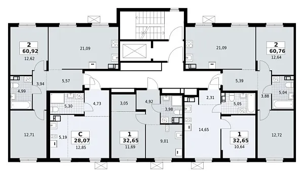 Количество комнат: 1,  32.65 кв.м.
