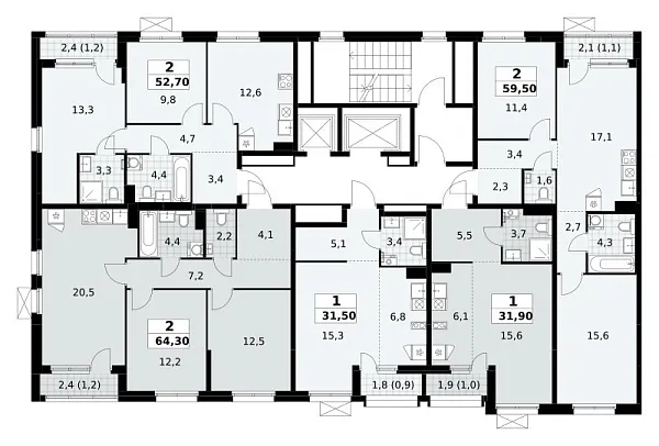 Количество комнат: 1,  31.9 кв.м.