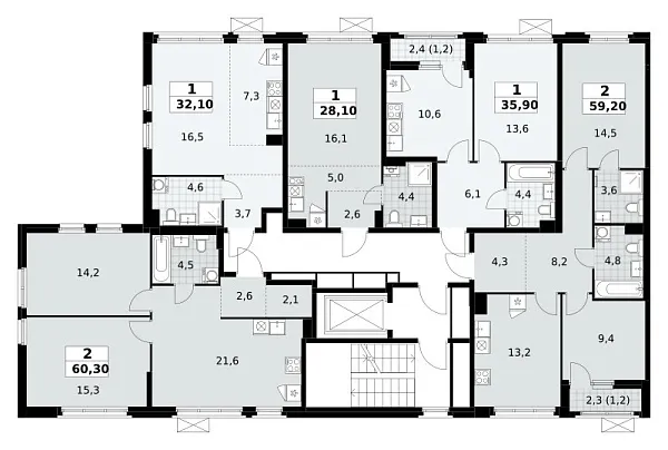 Количество комнат: 1,  28.1 кв.м.