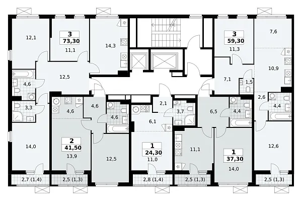 Количество комнат: 1,  24.3 кв.м.